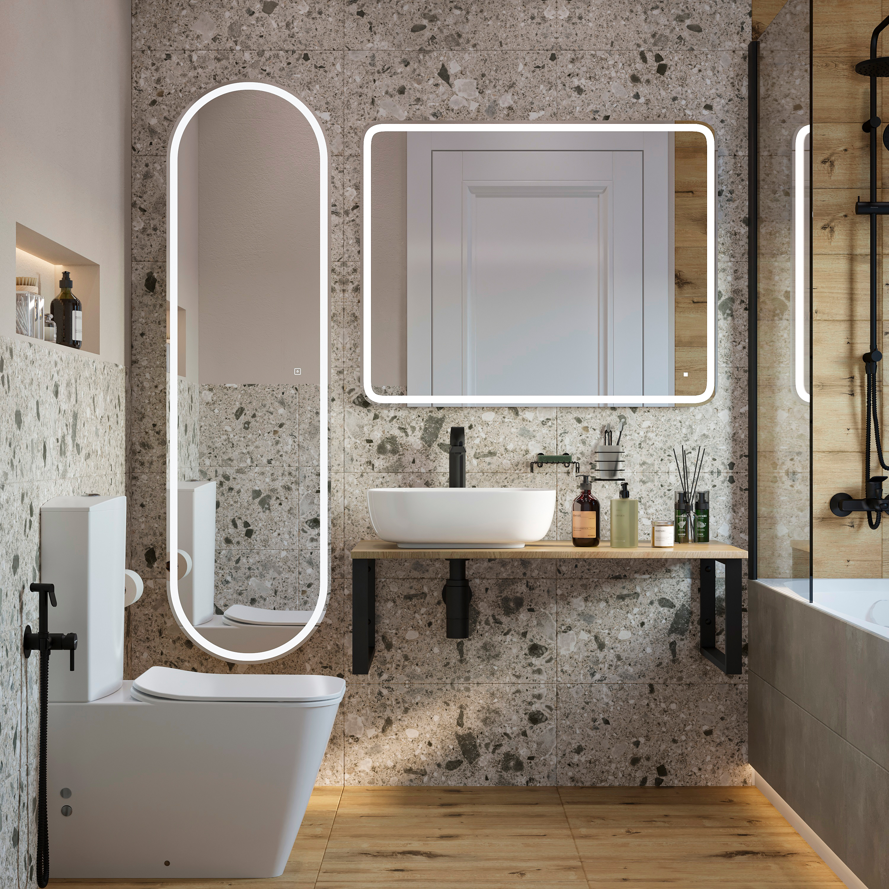 

Мебель для ванной DIWO Элиста 100 светлое дерево, с раковиной Moduo 50 Square, в скандинав, Элиста 100 светлое дерево, с раковиной Moduo 50 Square, в скандинавском стиле, овальная (гарнитур, мебель)