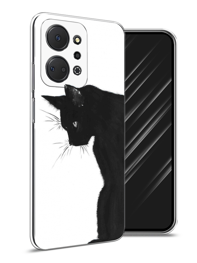 

Чехол Awog на Honor X7A "Black cat", Черный;белый, 6120650-1