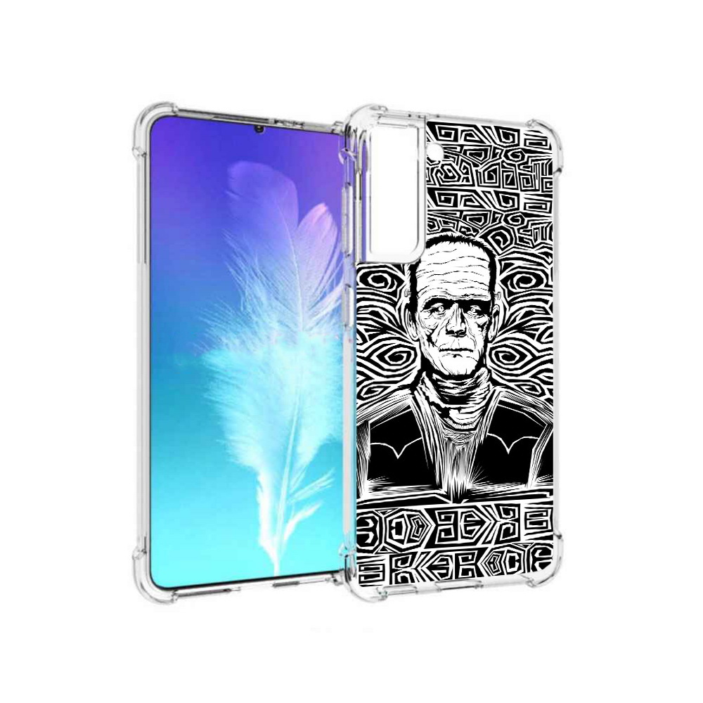

Чехол MyPads Tocco для Samsung Galaxy S21 франкенштейн черно белый (PT157088.510.661), Прозрачный, Tocco