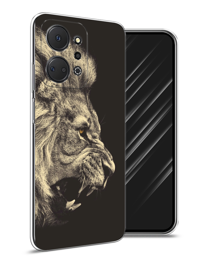 

Чехол Awog на Honor X7A "Львиный рык 2", Бежевый;черный, 6120650-1