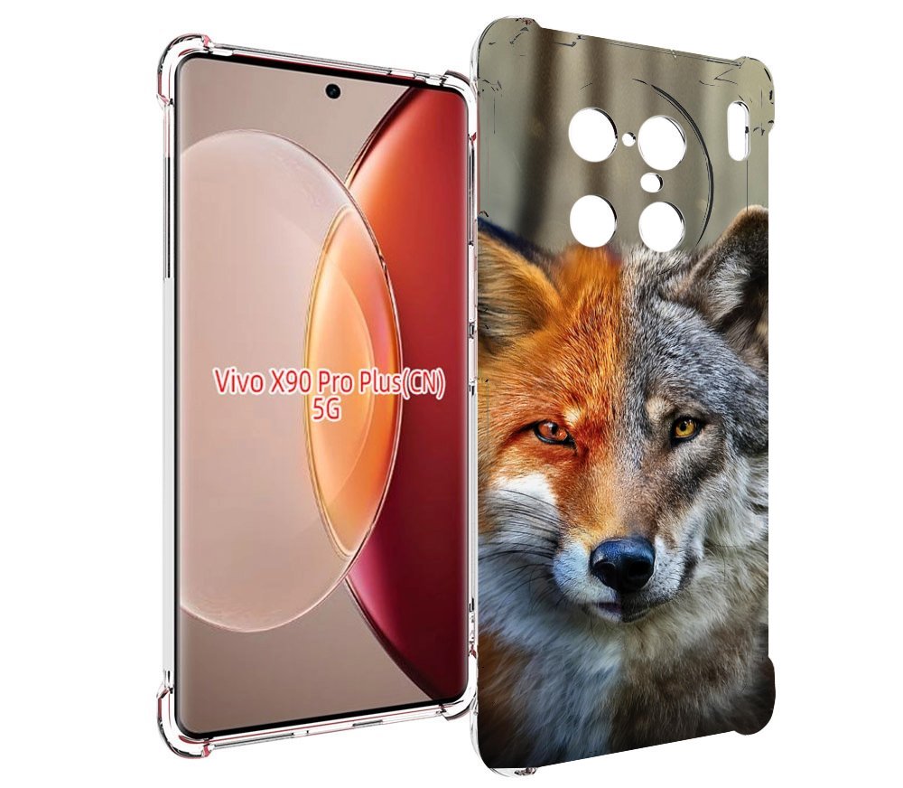 

Чехол MyPads волк-лиса для Vivo X90 Pro Plus, Прозрачный, Tocco