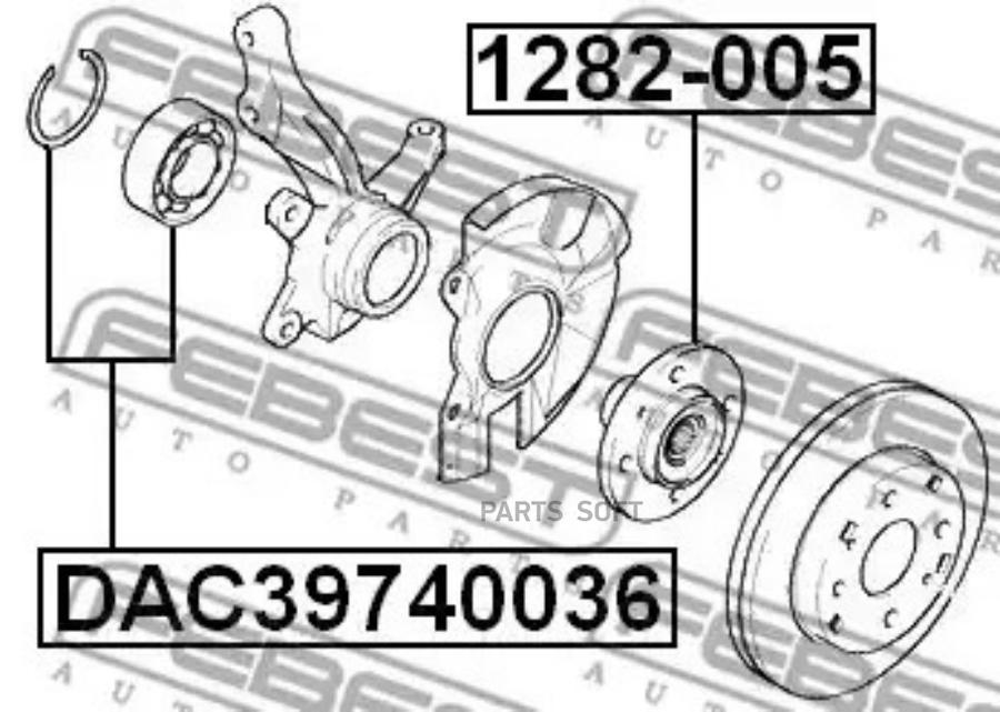 

Ступица передняя kia cerato 2004- 1282-005