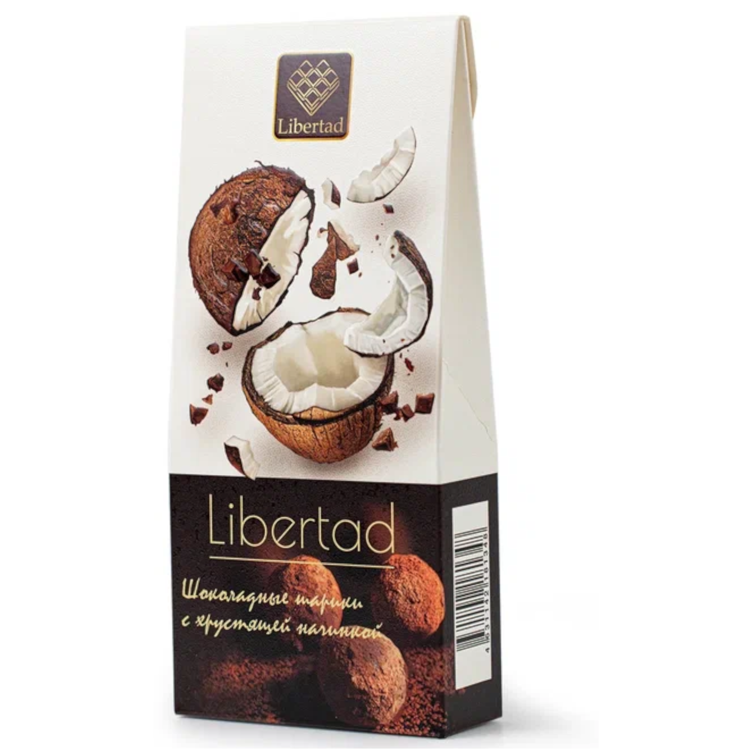 Шоколадные шарики Libertad с хрустящей начинкой со вкусом кокоса, 60 г х 2 шт