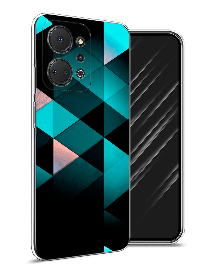 

Чехол Awog на Honor X7A "Геометрия 16", Голубой;черный, 6120650-3