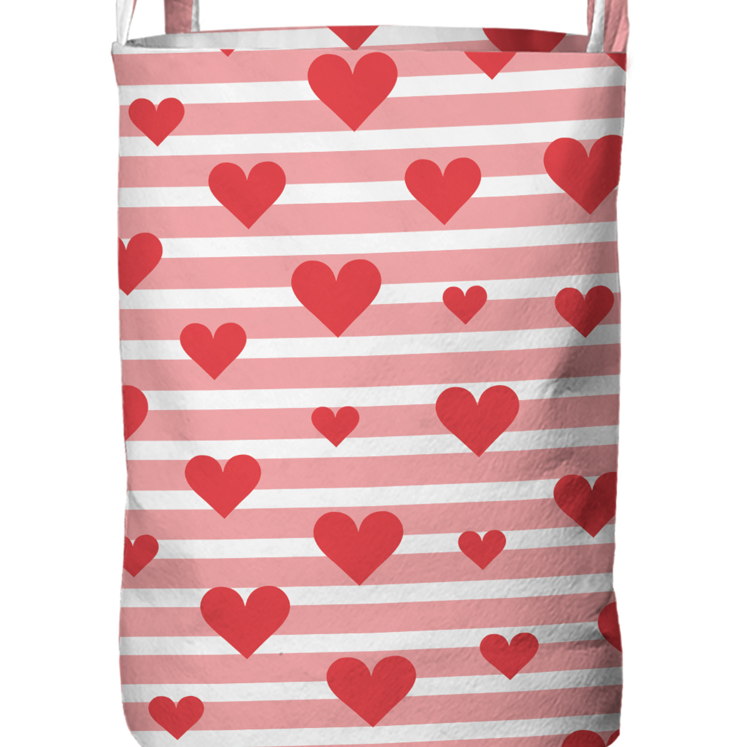 

Корзина для игрушек и белья, мягкий органайзер JoyArty Сердечки на полосках 50х35 см, Сердечки на полосках