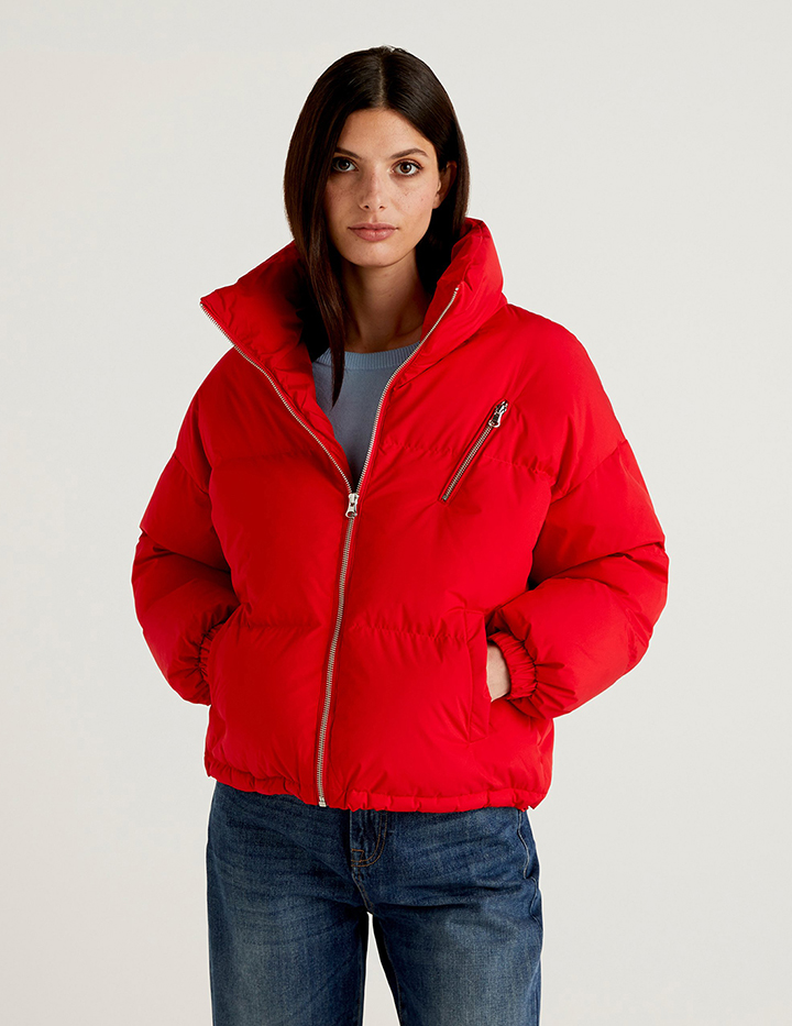 

Куртка женская United Colors of Benetton 21A_2JF853515 красная XS, 21A_2JF853515