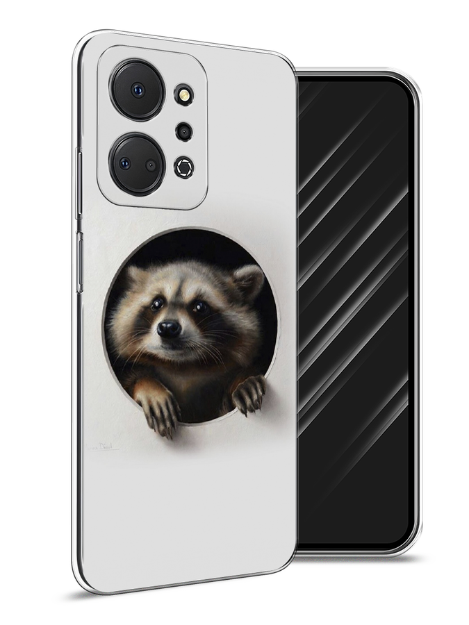 

Чехол Awog на Honor X7A "Любопытный енот", Коричневый;черный;белый, 6120650-1