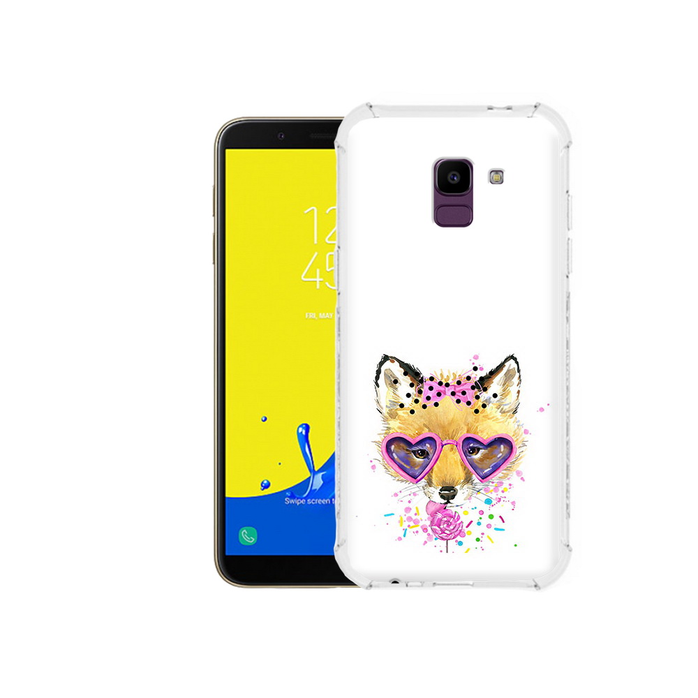 

Чехол MyPads Tocco для Samsung Galaxy J6 (2018) лисенок с бантиком, Прозрачный, Tocco