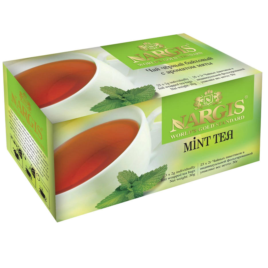 

Чай черный Nargis Mint, с добавками, 25 сашетов