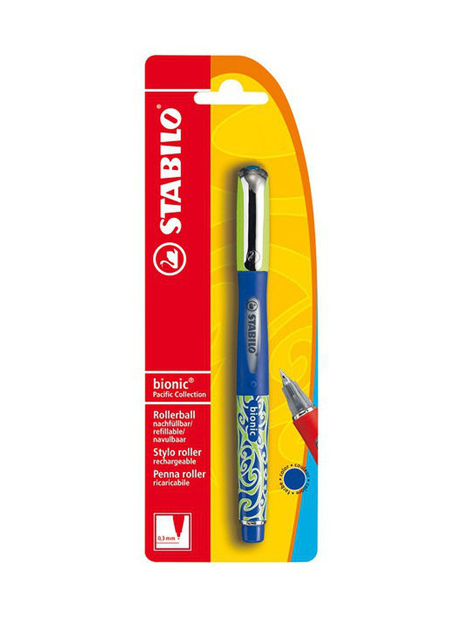 Ручка-роллер 0,5мм STABILO Bionic Pacific Collection B-36138-10, синяя