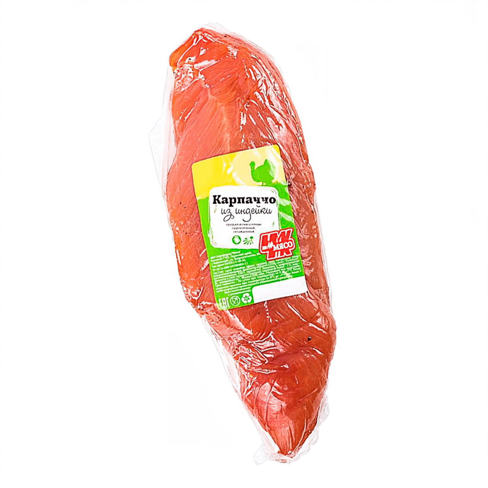 

Карпаччо индейки сырокопченое Чайковский мясокомбинат +-600 г