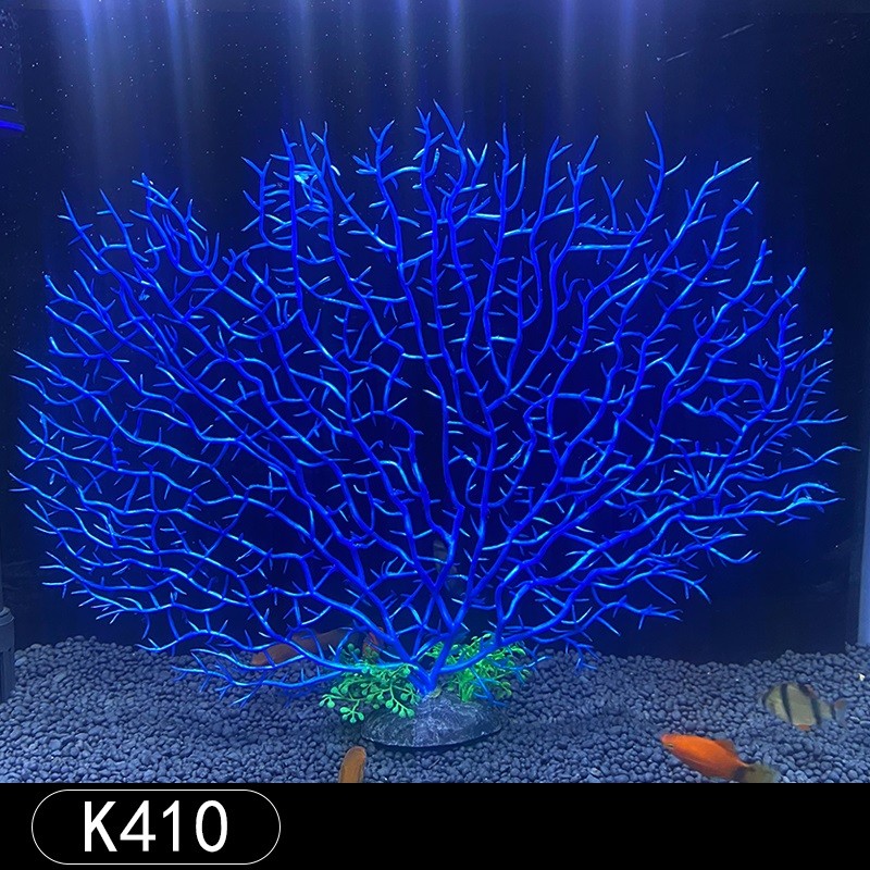 

Коралл для аквариума Горгонария 30х25 см цвет K410, Синий, 00112852