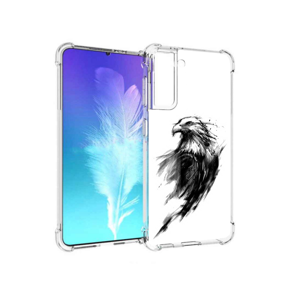 Чехол MyPads Tocco для Samsung Galaxy S21 чб птица (PT157088.510.670)