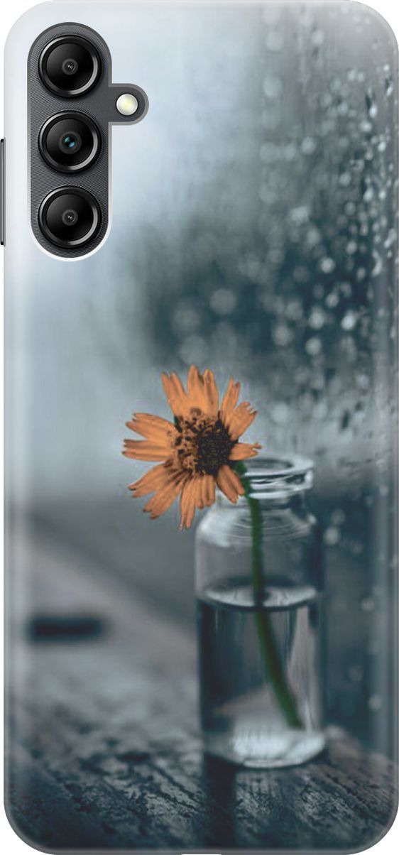 

Силиконовый чехол на Samsung Galaxy A14 "Осенняя меланхолия", Желтый;серый, 158801