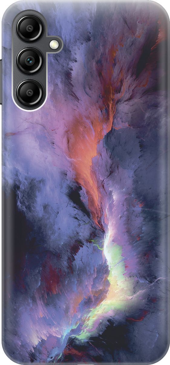 

Силиконовый чехол на Samsung Galaxy A14 "Гром и молния", Фиолетовый;черный, 158804
