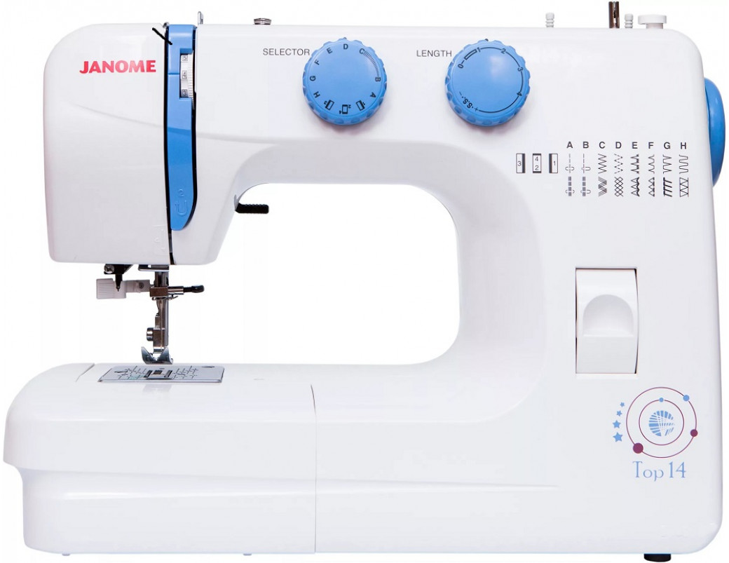Швейная машина Janome Top 14 белый, синий швейная машина janome 415
