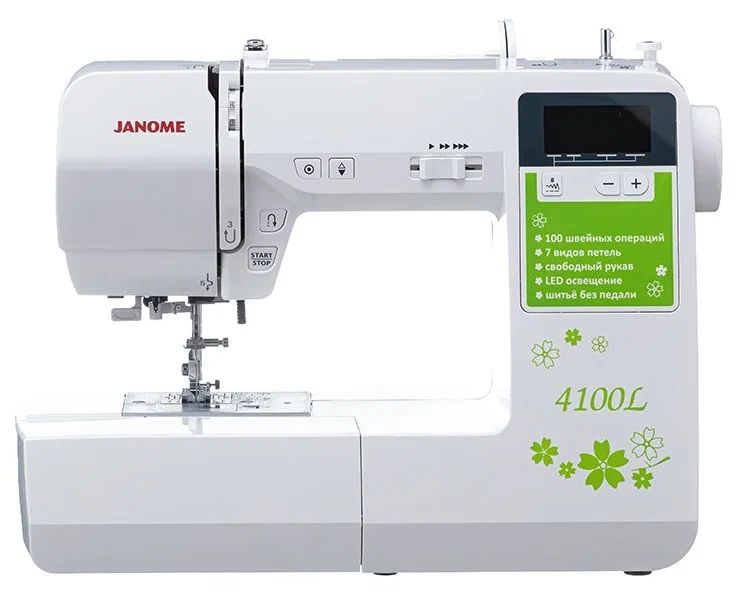 

Швейная машина Janome 4100L белый, зеленый, 4100L
