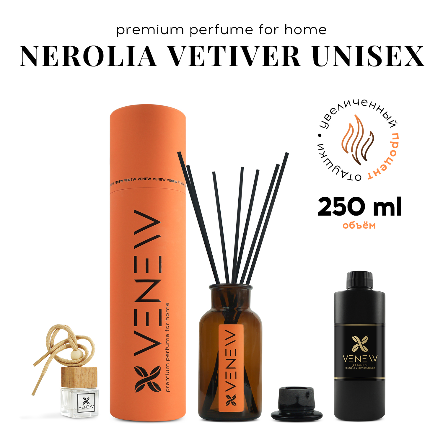 

Аромадиффузор VENEW Nerolia vetiver unisex, 250 мл, VE-VIP-250