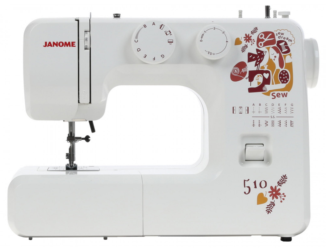 Швейная машина Janome Sew dream 510 белый платье детское kaftan dream р 30 98 104 лиловый тай дай