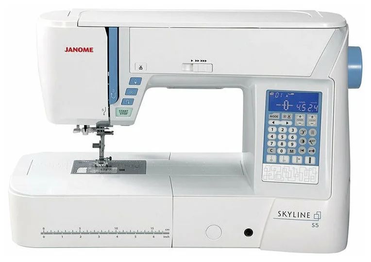 

Швейная машина Janome Skyline S5 белый, голубой, Skyline S5