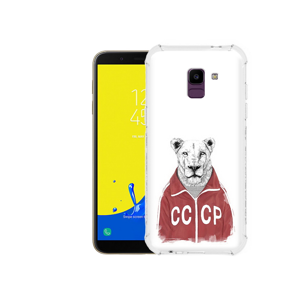 

Чехол MyPads Tocco для Samsung Galaxy J6 (2018) львица ссср, Прозрачный, Tocco