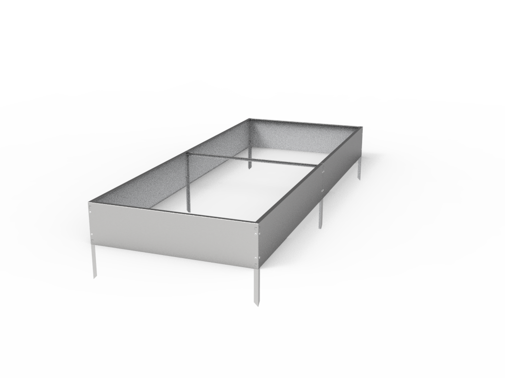 Грядки оцинкованные СажайУрожай 2х0,8м Высота 20 см оцинкованная