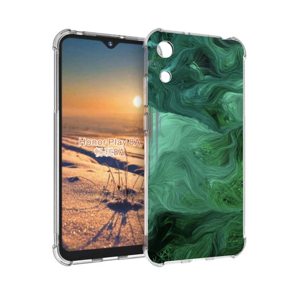 

Чехол бампер MyPads зеленые нити для Honor 8A, Прозрачный, Tocco
