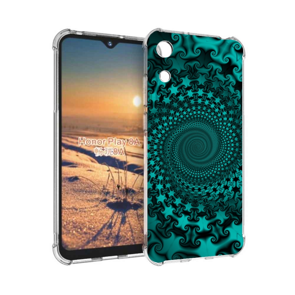 

Чехол бампер MyPads зеленый-гипноз для Honor 8A, Прозрачный, Tocco
