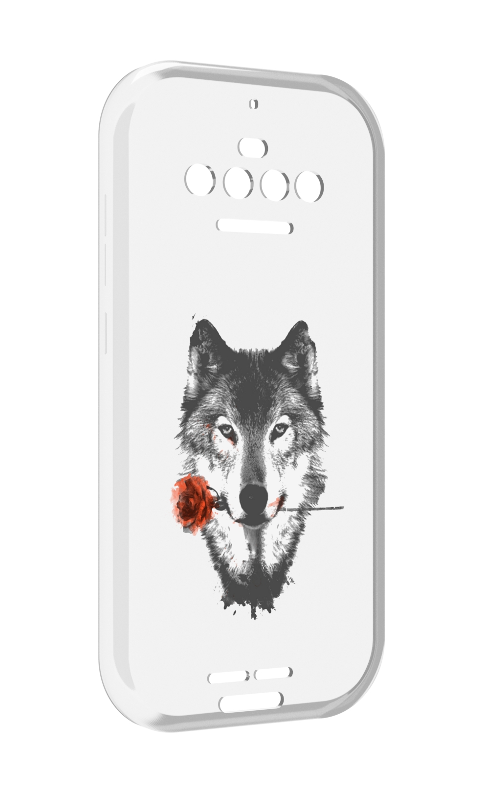 

Чехол MyPads волк с розой для Oukitel F150 R2022, Прозрачный, Tocco