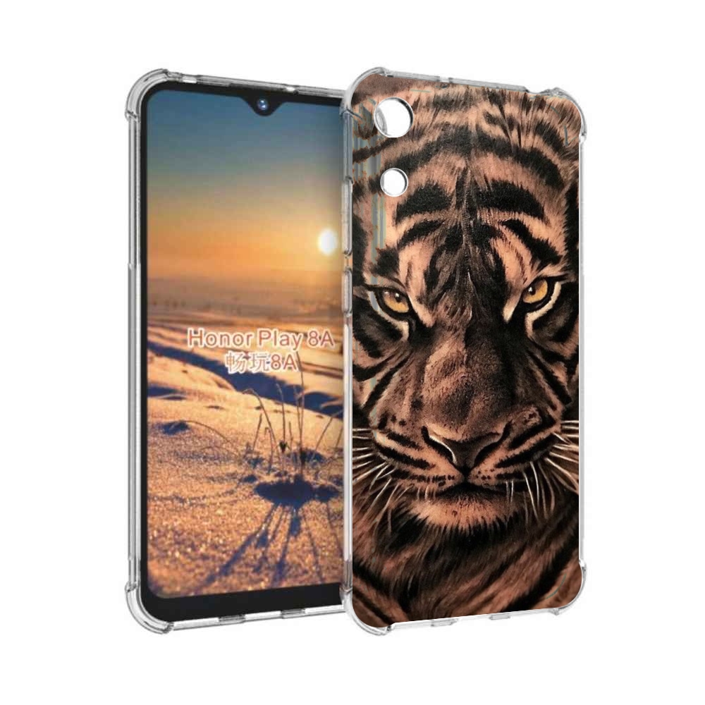 

Чехол бампер MyPads злой-большой-тигр для Honor 8A, Прозрачный, Tocco