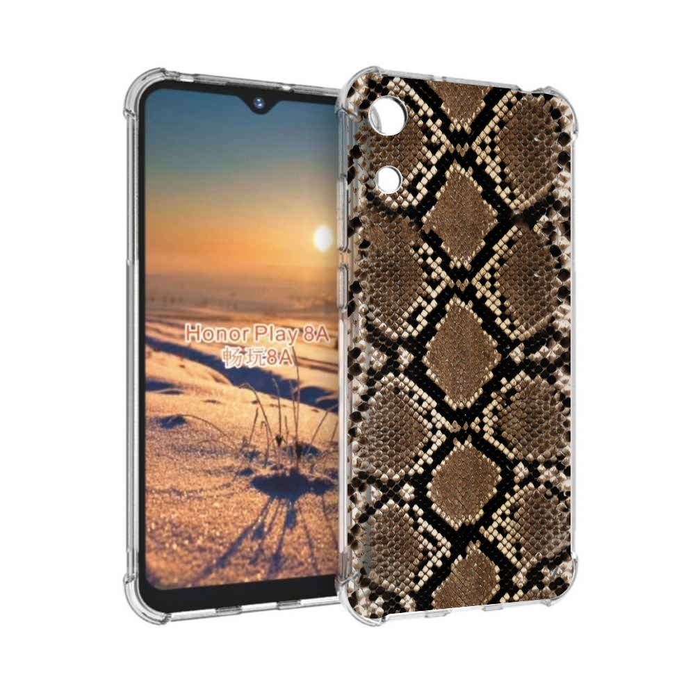 

Чехол бампер MyPads змеиная кожа для Honor 8A, Прозрачный, Tocco