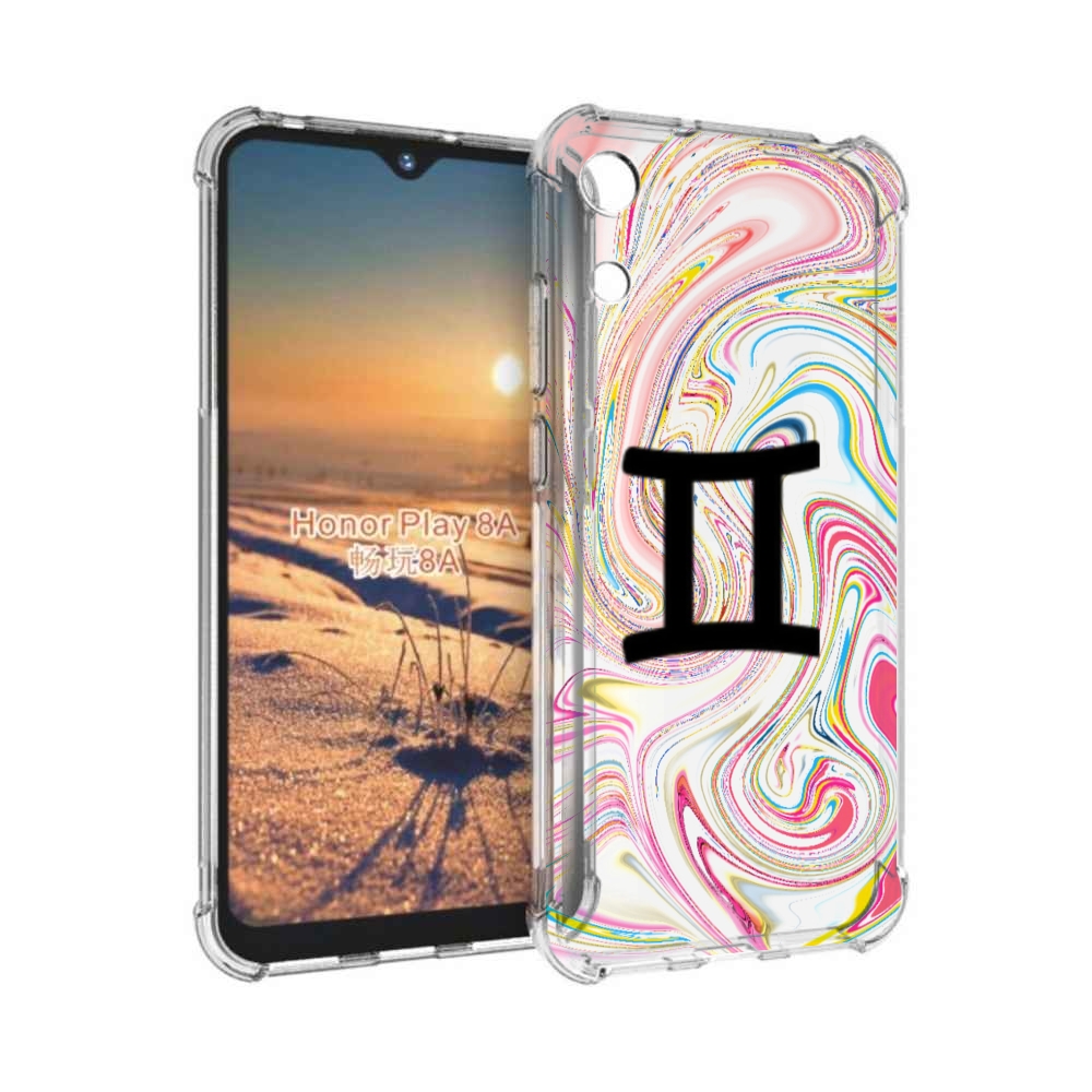 

Чехол бампер MyPads знак зодиака близнецы 2 для Honor 8A, Прозрачный, Tocco