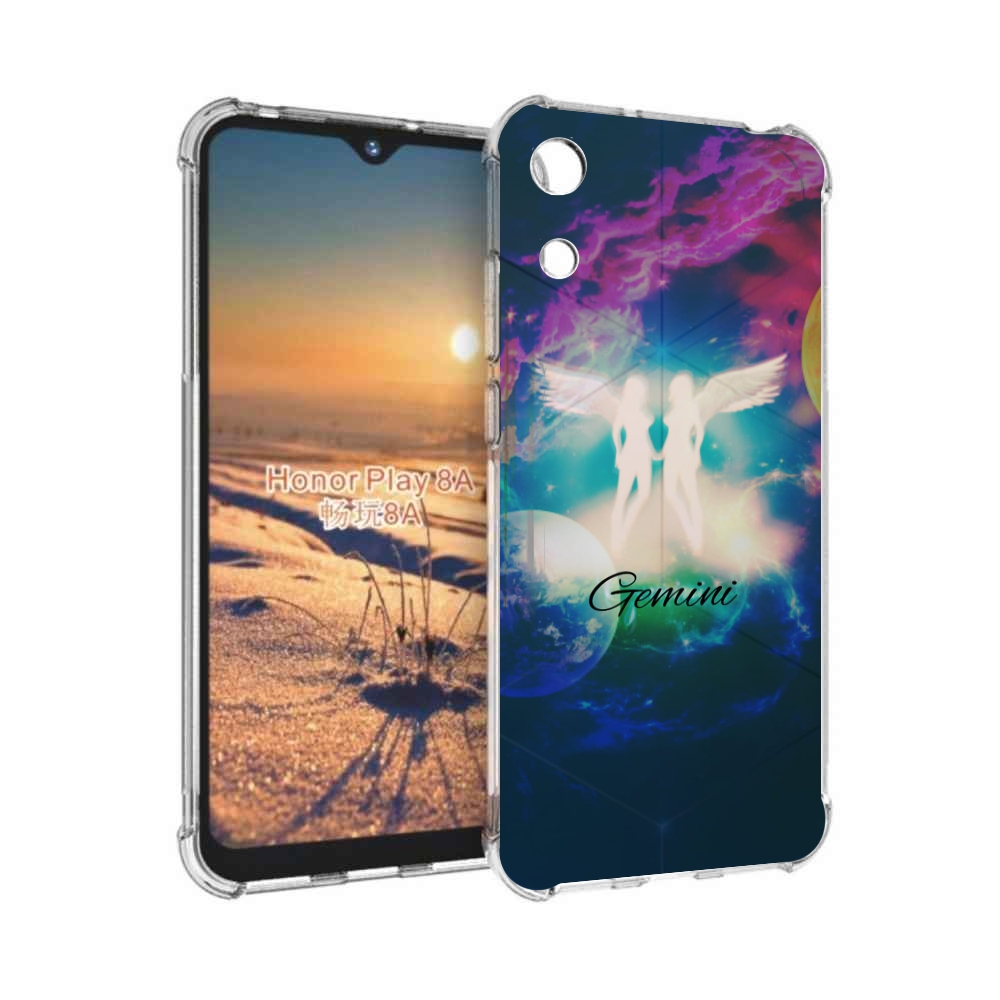 

Чехол бампер MyPads знак зодиака близнецы 3 для Honor 8A, Прозрачный, Tocco