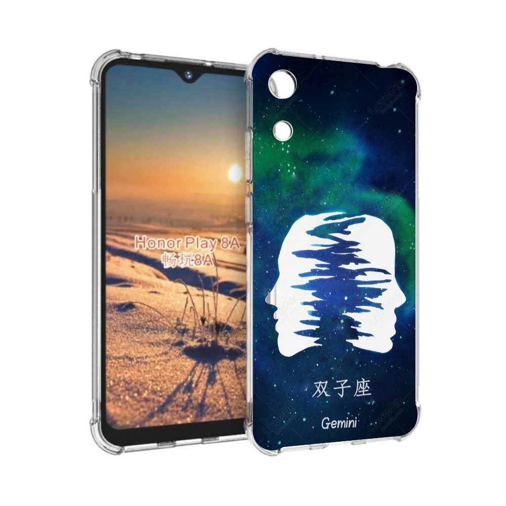 

Чехол бампер MyPads знак зодиака близнецы 6 для Honor 8A, Прозрачный, Tocco