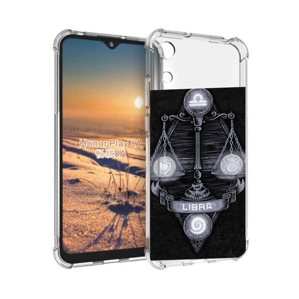 

Чехол бампер MyPads знак зодиака весы 2 для Honor 8A, Прозрачный, Tocco
