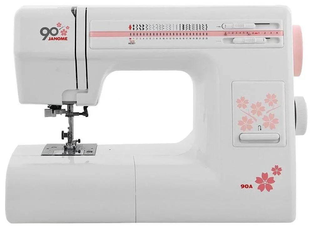 

Швейная машина Janome 90A белый, желтый, 90A