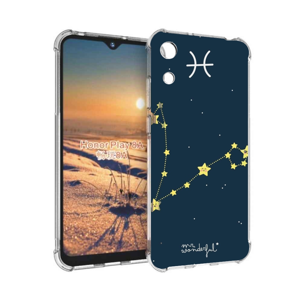 

Чехол бампер MyPads знак зодиака рыбы 1 для Honor 8A, Прозрачный, Tocco