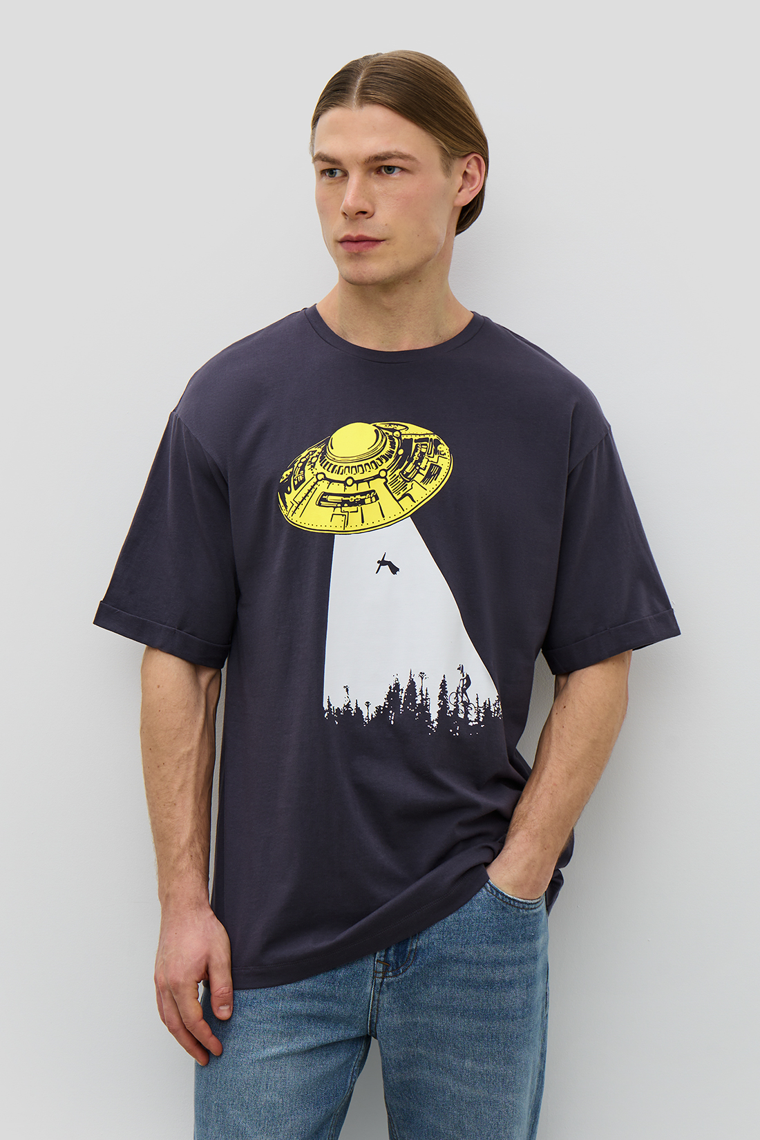 

Футболка мужская Baon B7323015 серая 2XL, Серый, B7323015