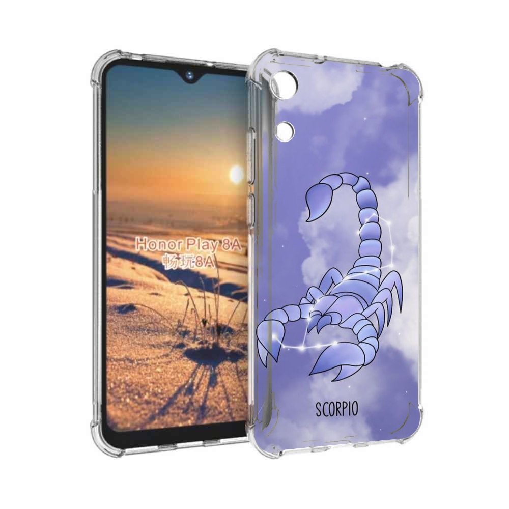 

Чехол бампер MyPads знак зодиака скорпион 2 для Honor 8A, Прозрачный, Tocco