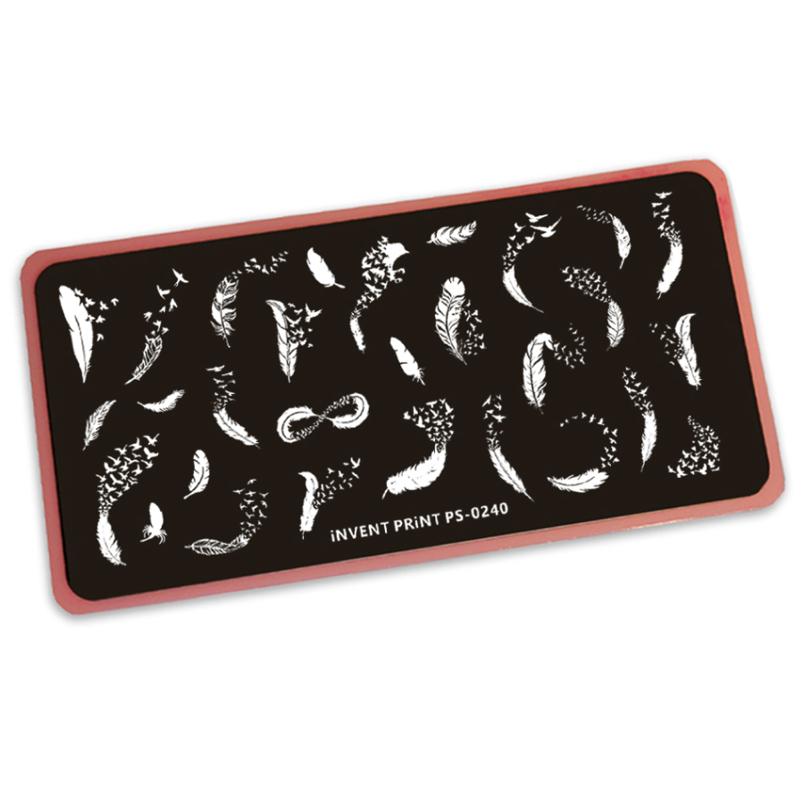 Пластина для стемпинга Invent Print Перья PS-240