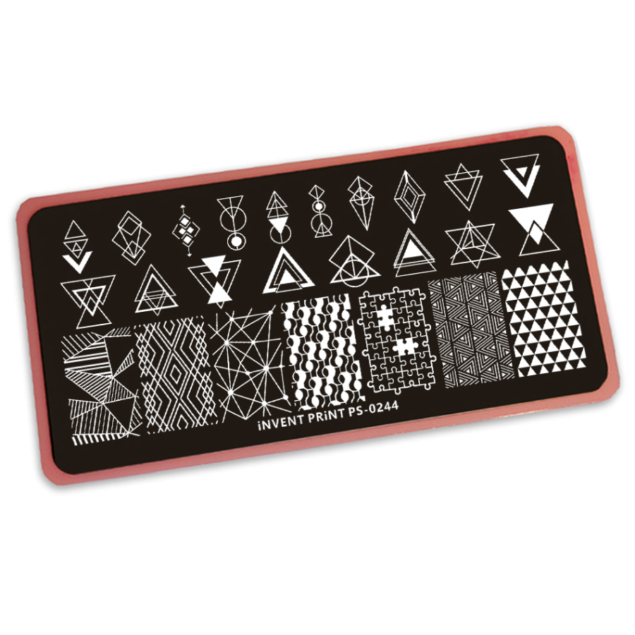 Пластина для стемпинга Invent Print Геометрические фигуры PS-244