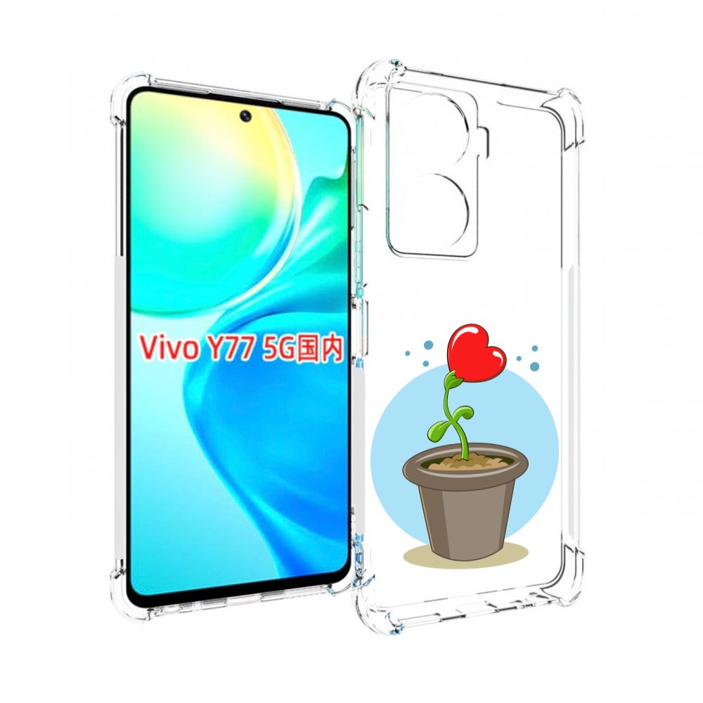 

Чехол MyPads Растение любви 14 февраля для Vivo Y77 5G, Прозрачный, Tocco