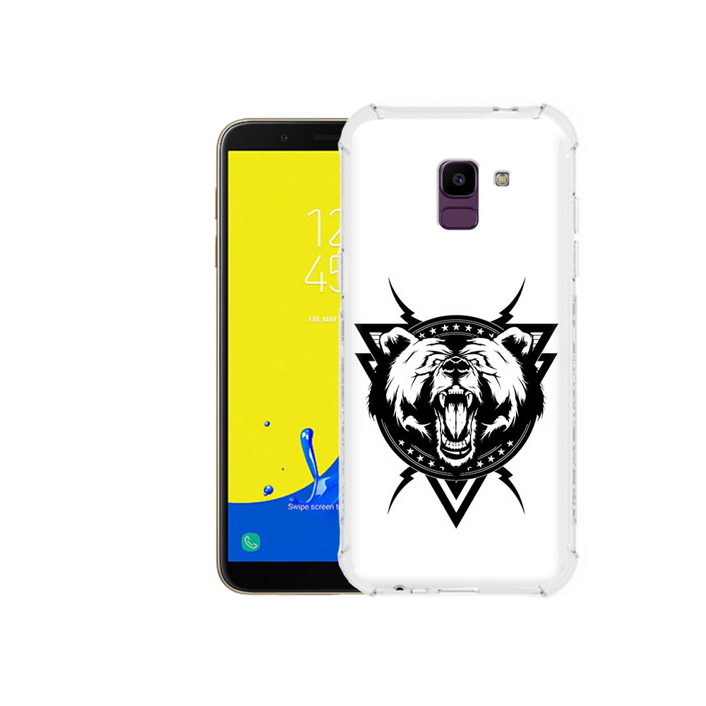 

Чехол MyPads Tocco для Samsung Galaxy J6 (2018) медведь в треугольнике, Прозрачный, Tocco