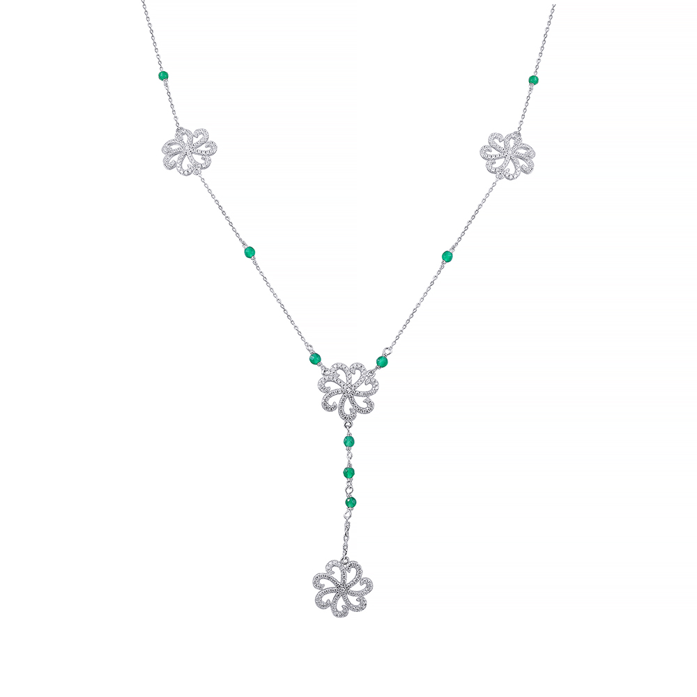

Колье из серебра 70 см Element47 N8164-H_ZAG_001_WG, агат/фианит, N8164-H_ZAG_001_WG