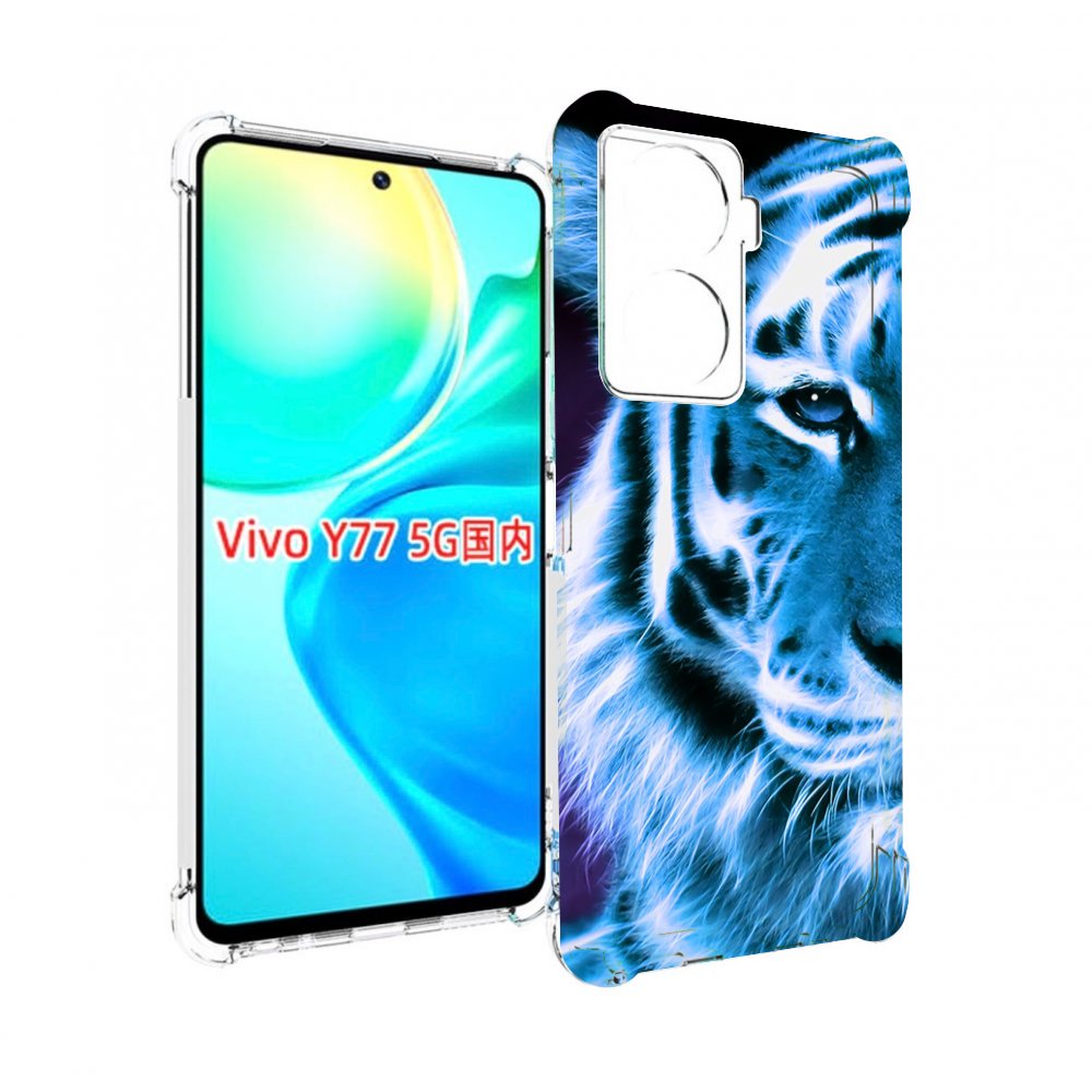 

Чехол MyPads Половина-тигра мужской для Vivo Y77 5G, Прозрачный, Tocco