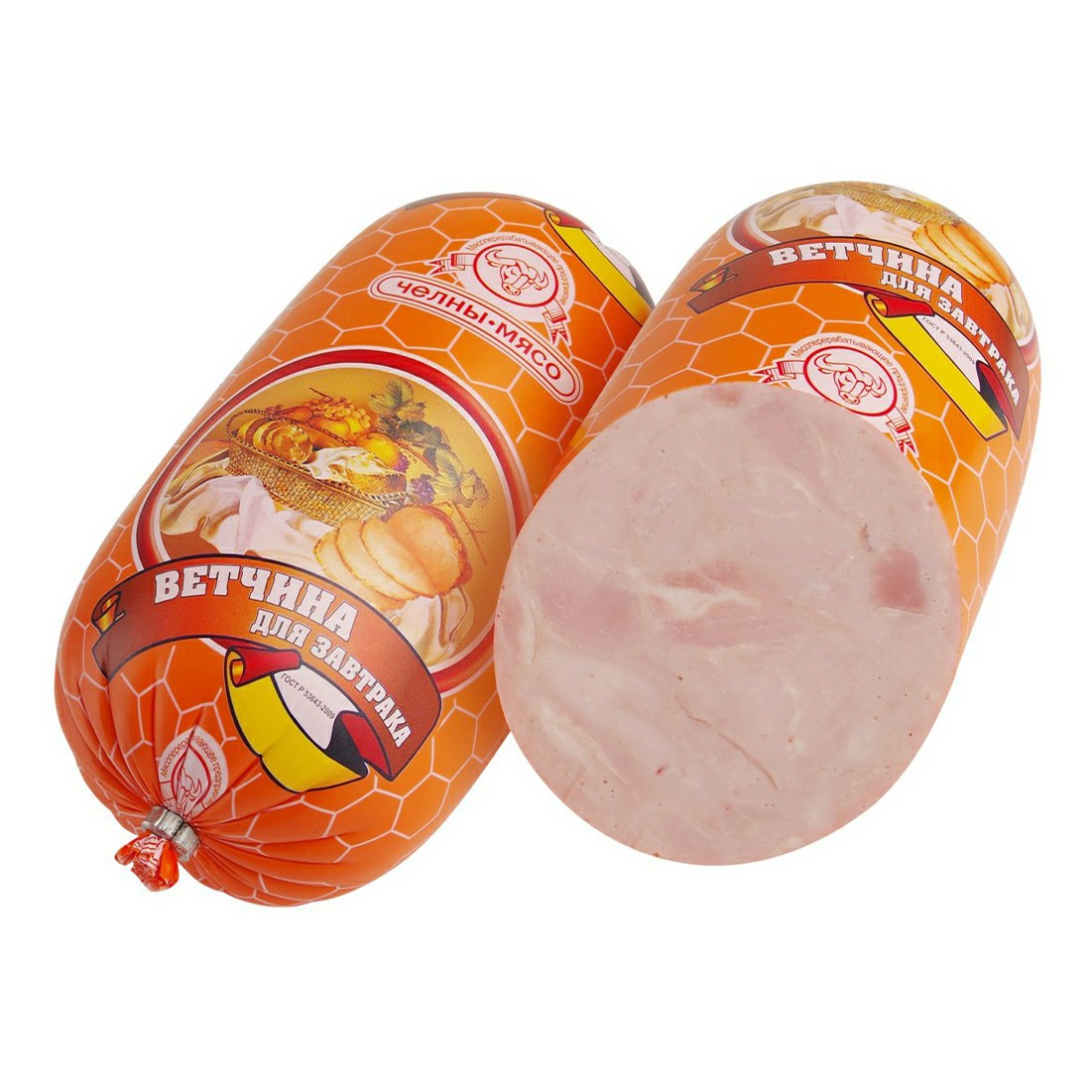 

Ветчина вареная Челны-Мясо для завтрака +-500 г