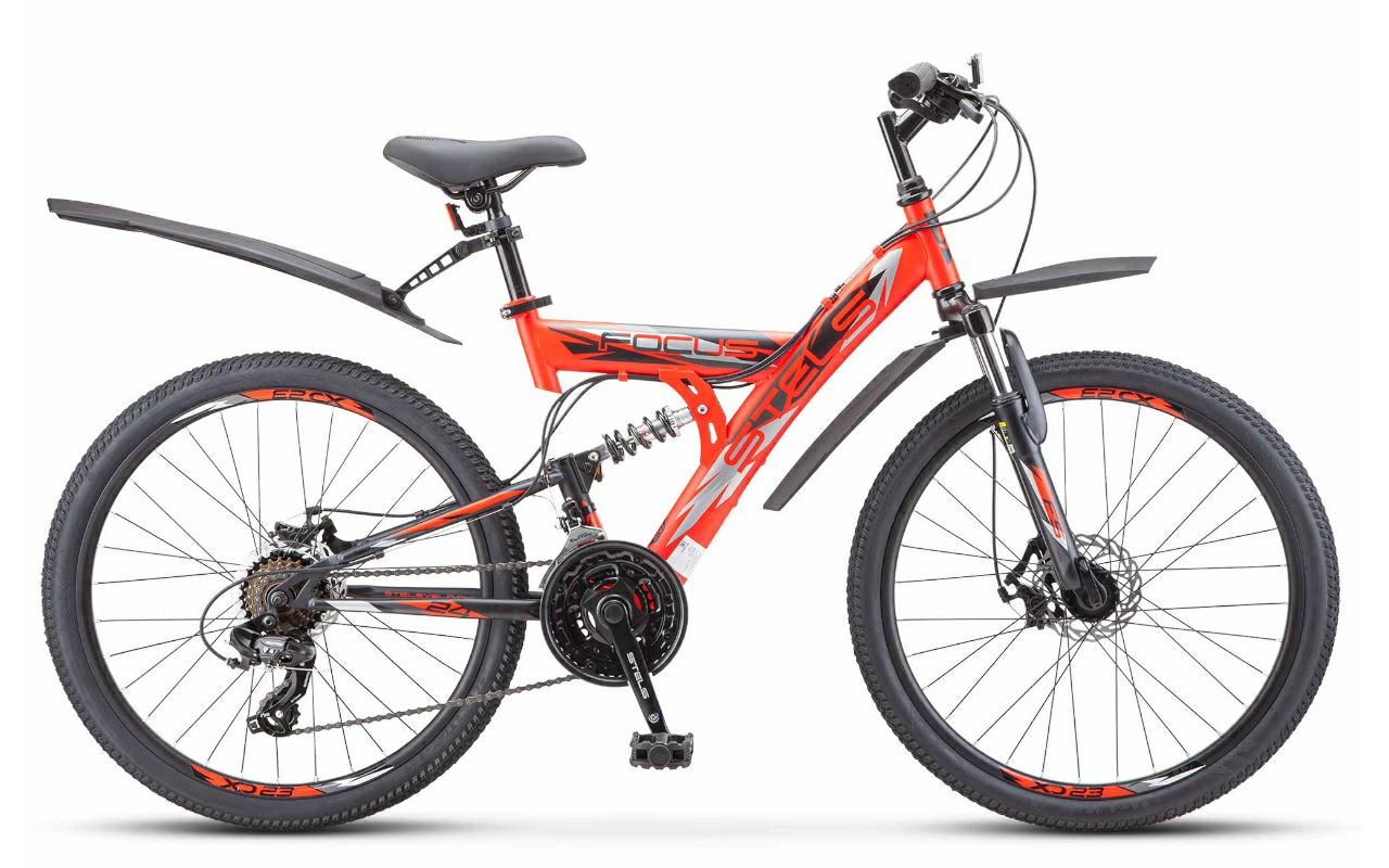 Велосипед STELS Focus MD 24 18sp - 22 г V010 16 красный-черный 2240000₽