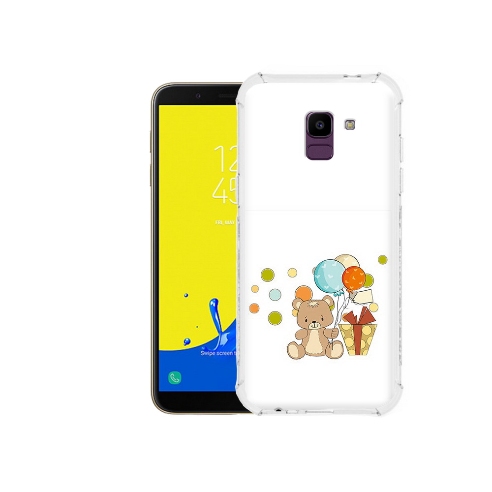 

Чехол MyPads Tocco для Samsung Galaxy J6 (2018) медвеженок с подарком, Прозрачный, Tocco