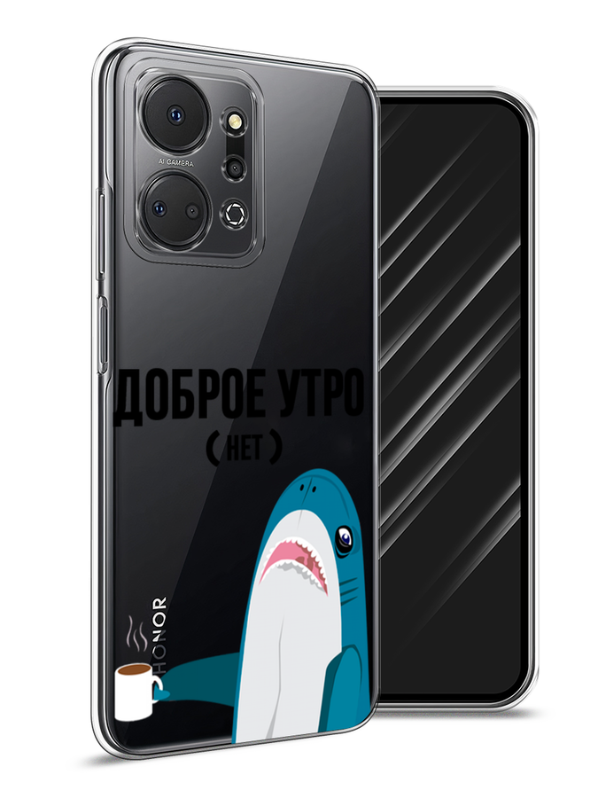 

Чехол Awog на Honor X7A "Доброе утро", Синий;белый;черный, 6120650-2