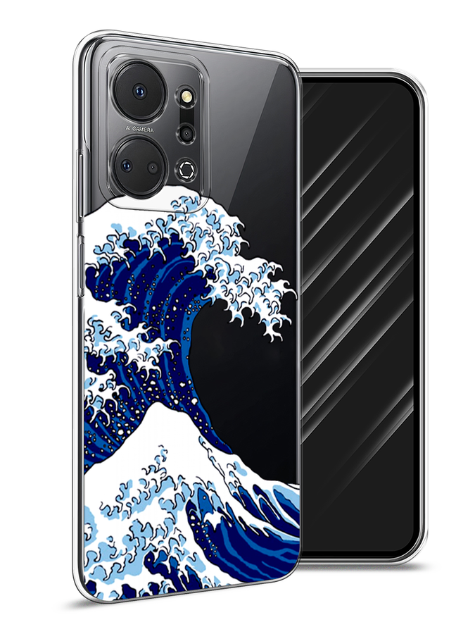 

Чехол Awog на Honor X7A "Волна в Канагаве", Синий;белый, 6120650-4